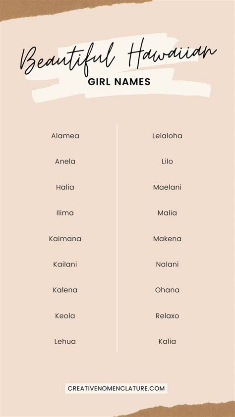 99 Gorgeous Hawaiian Girl Names: For Your Princess。